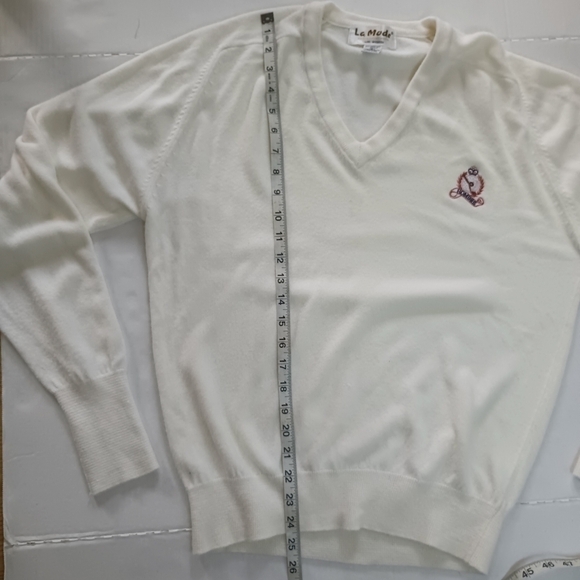 Vintage La Mode V Neck Sweater Size Small Men's Cashmerlon - Picture 5 of 9